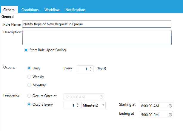 Business Rules - Service Requests