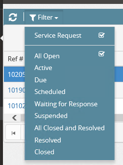 ServicePRO Web End User Portal - My Requests