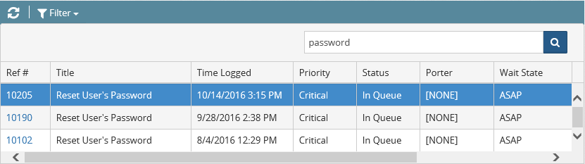 ServicePRO Web End User Portal - My Requests