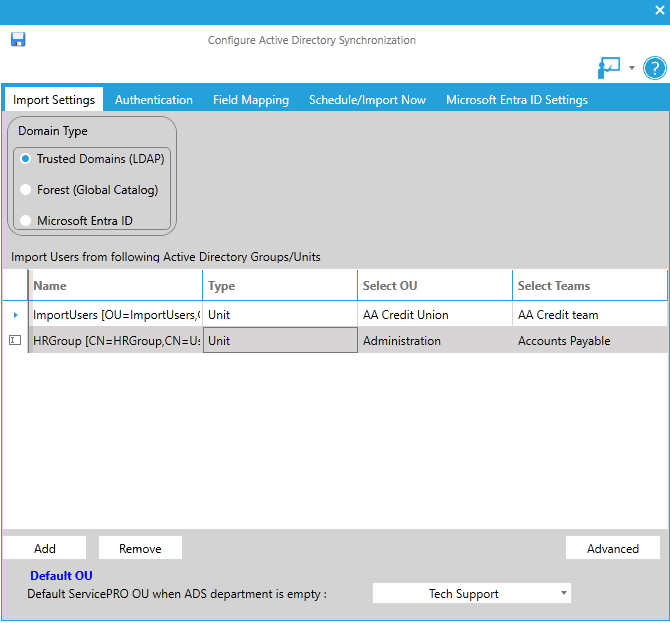 Active Directory Synchronization