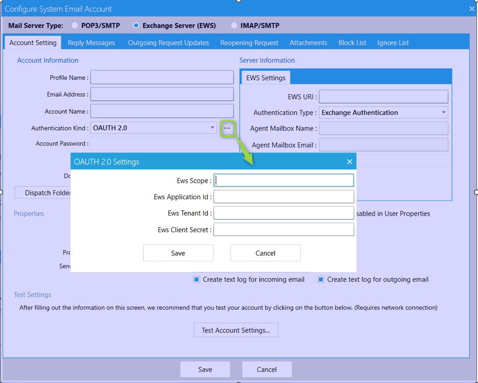 System Email Accounts